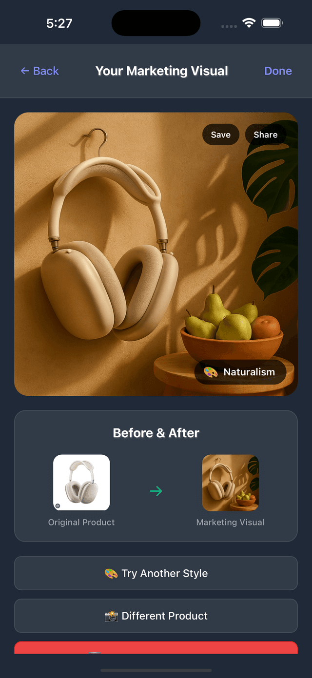 Brandbuild Results Screen